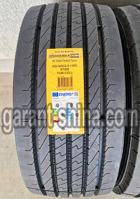 Double Coin RT920 (рулевая) 355/50 R22.5 154K(152L) 18PR - Фото реального протектора с этикеткой